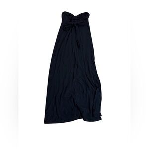 Gap Black Strapless Maxi Dress XS Cotton Rayon Lined Floor Length